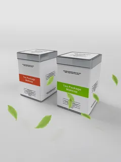 高端品牌茶叶包装盒纸袋智能贴图样机产品效果图展示PSD素材模板