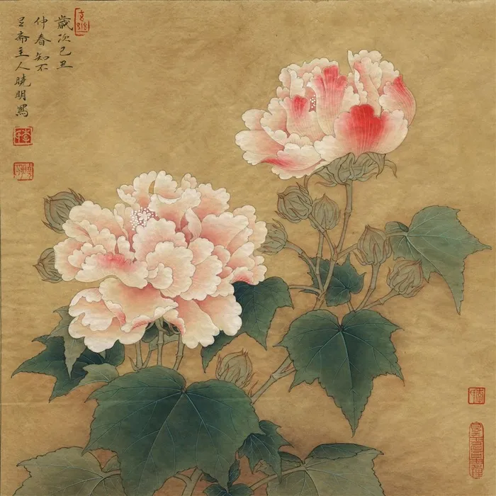 临宋红芙蓉图