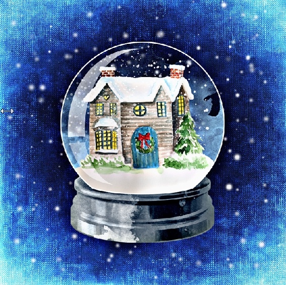 圣诞节雪花装饰风景