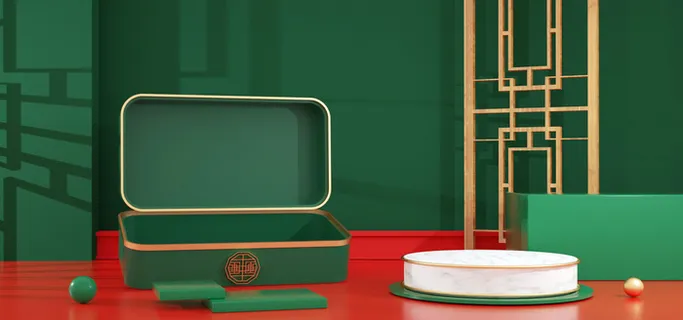 中国风国潮电商促销首页海报C4D背景图3D场景立体设计PSD素材模板 中国风国潮电商促销首页海报C4D背景图3D场景立体设计PSD素材模板