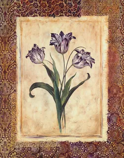 唯美花卉百合花插画