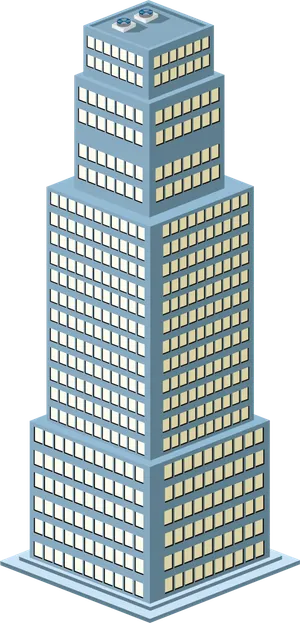 摩天大楼卡通线条