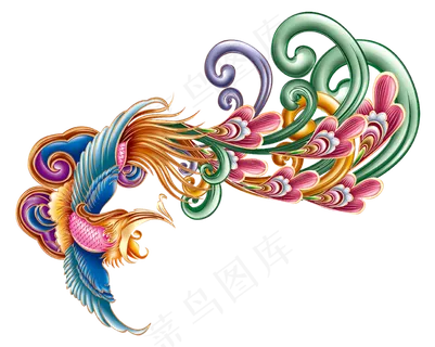 彩色凤带源文件