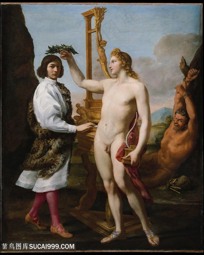 安德里亚 · 萨基 -- 马卡托尼奥 · 帕斯夸里尼(1614-1691)被阿波罗加冕