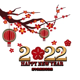 设计桃花装饰新年