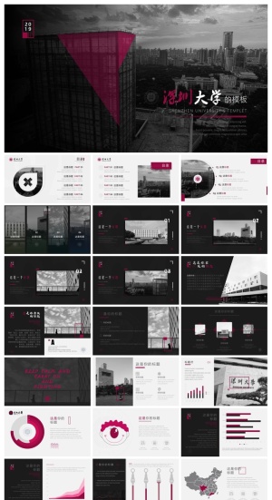 深圳大学-付江满-PPT模板预览图