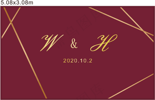 婚礼背景定稿5 红色 红金