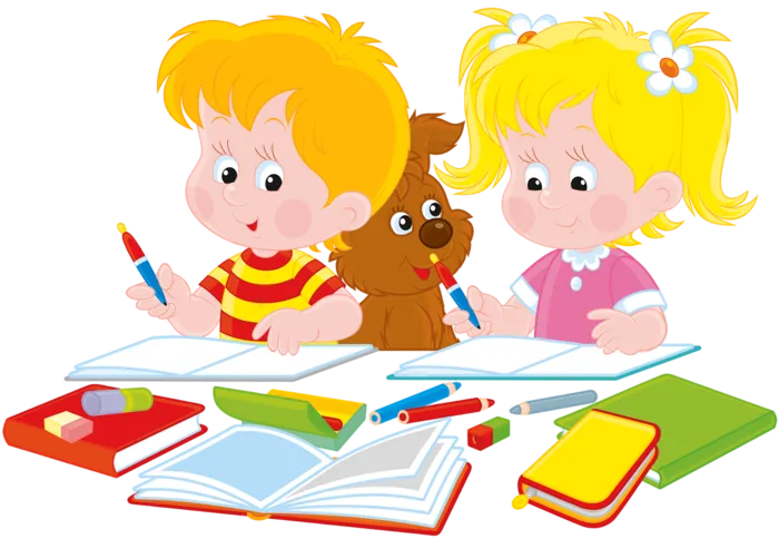 卡通画男孩女孩