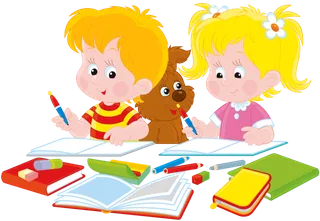 卡通画男孩女孩