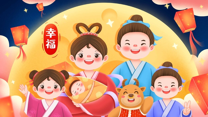 七夕简洁营销活动海报素材