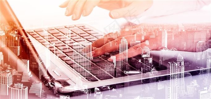 科技金融城市建筑互联网商务透明背景建筑