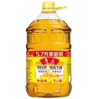 鲁花花生油5.7升超市商品白底图免抠实物摄影png格式图片透明底