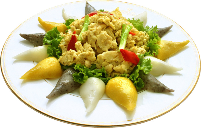 34 虾酱鱼籽炒鹅蛋-宏远宾馆