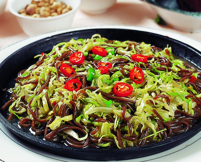 川菜湘菜高清菜谱 粉条炒酸包菜