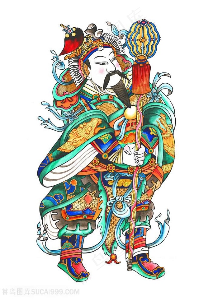 高清武将门神图片