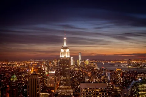 纽约帝国大厦夜景摄影素材图 纽约帝国大厦夜景摄影素材图