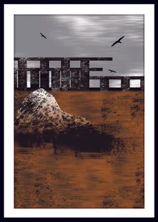 岩石高清山脉装饰画