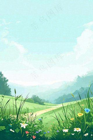 春天野外绿草繁花阳光明媚立春，春分，野外郊游，踏青，春游