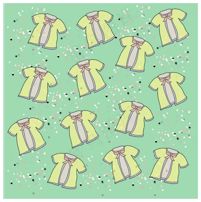卡通服装底纹图片