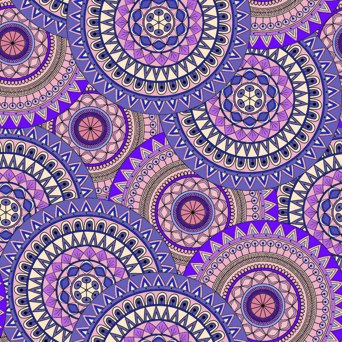 少数民族藏族特色花纹波西米亚风纹理背景图案设计AI矢量图片素材