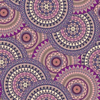 少数民族藏族特色花纹波西米亚风纹理背景图案设计AI矢量图片素材