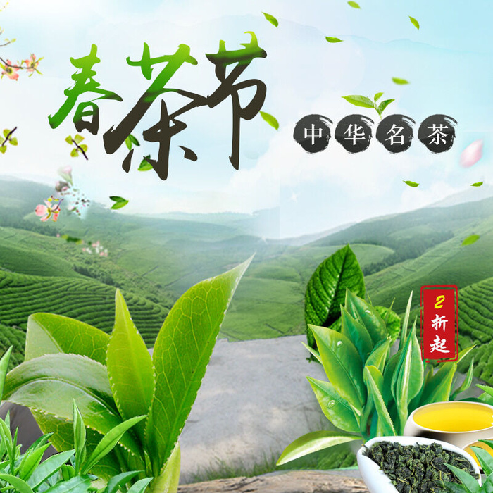 春茶节新茶上市茶叶电商主图banner海报pc端移动端首页模板