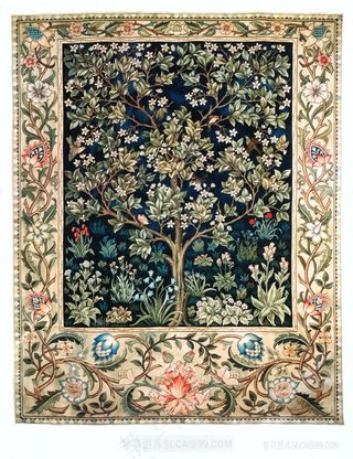 水彩树高清艺术插画