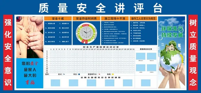 安全生产宣传cdr矢量模版下载