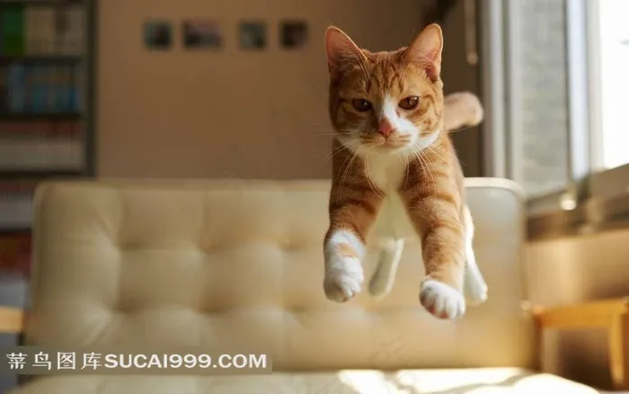 跳跃的猫咪摄影
