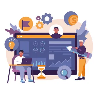 扁平化人物场景办公互联网等距ai矢量设计网页海报UI素材插画