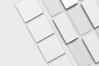 白色app卡片式展示模板