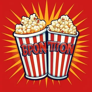 爆米花红色背景