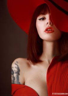 欧美红色气质私密美女模特贵妇风