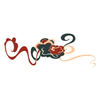 中国风中式国潮敦煌云纹祥云插画图案云朵云彩元素PSDAI设计素材