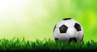 草坪上的足球素材图片