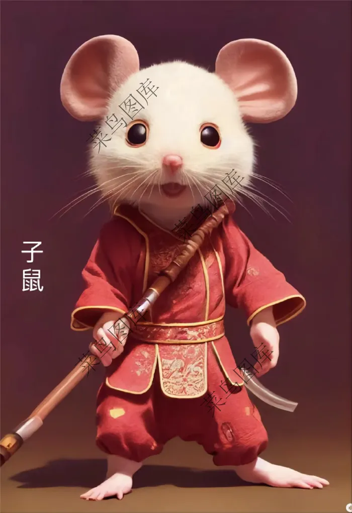 十二生肖-鼠-高清图ai矢量模版下载