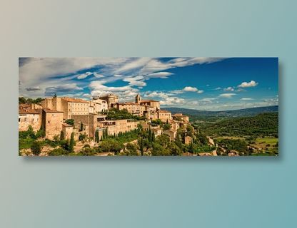 山林建筑风景画