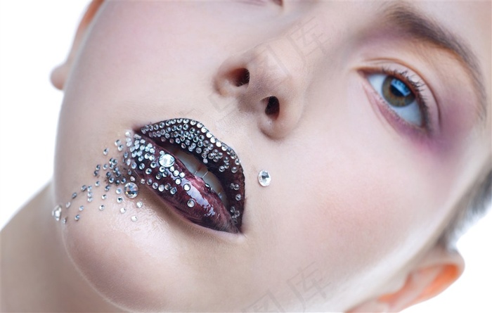 水晶口红女子摄影高清图片美容图片