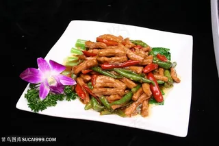 杭椒牛柳传统餐饮美食高清菜谱用图中华美食