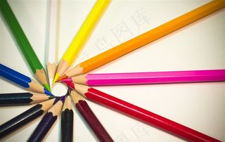彩色铅笔及唯美铅笔构图高清图片文具图片