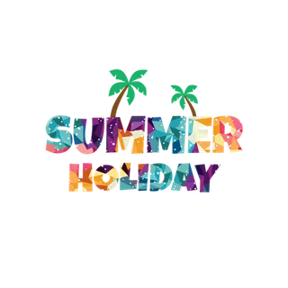 暑假标题艺术标题彩色撞色少儿兴趣班