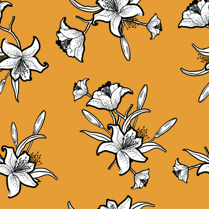 花卉唯美手绘花朵面料纹理手机壳布料面料印花服装矢量图案素材