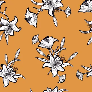 花卉唯美手绘花朵面料纹理手机壳布料面料印花服装矢量图案素材