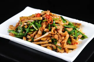韭菜香干炒肉丝