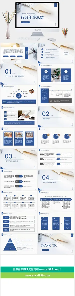 行政经理年终总结报告PPT预览图