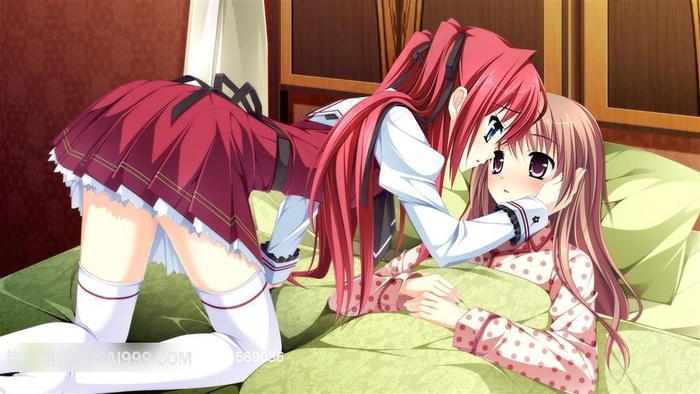 少女编织爱美少女插画