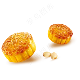 中秋节月饼png高清素材-两个月饼