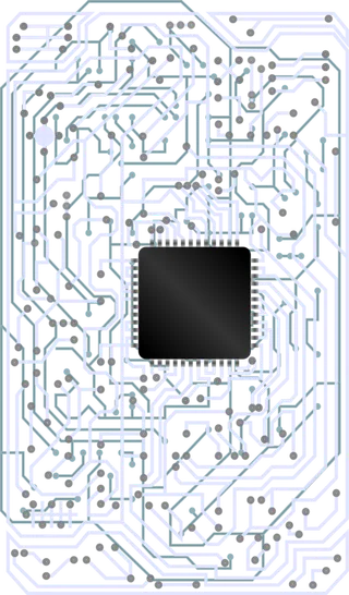 蓝色电路板线路