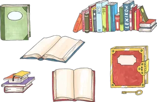 书籍卡通简笔素材少儿兴趣班