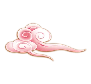 粉色祥云免扣png透明素材